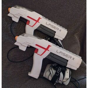 Laser X 2 Players Fusion Blaster Guns With Chest Targets TESTED WORKS!.